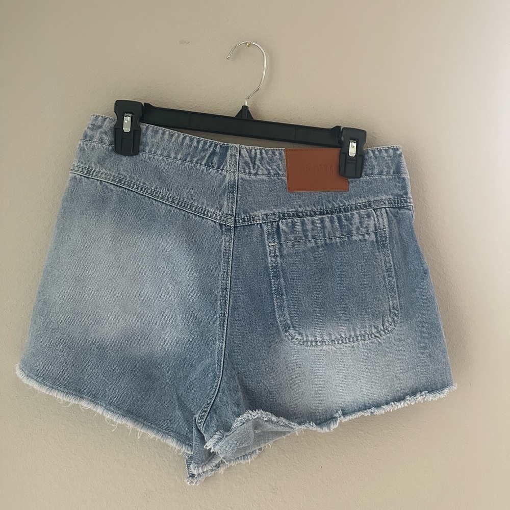 Princess Polly Light Blue High-Rise Denim Skort